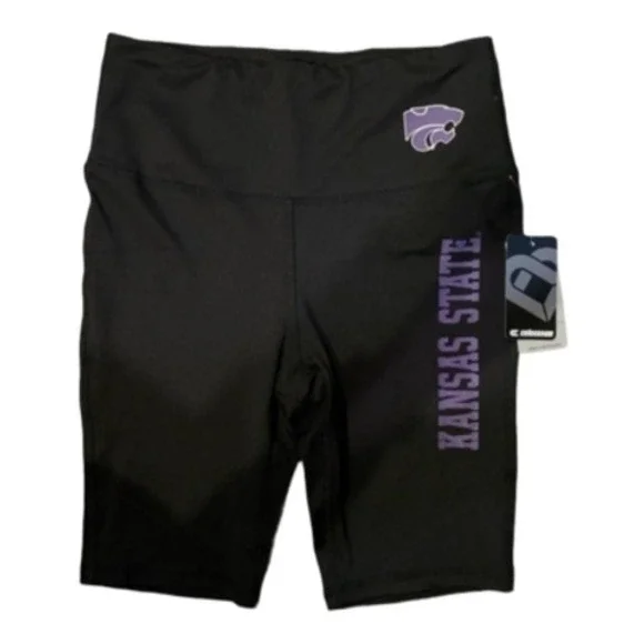Colosseum Women's Size Small K-State Wildcats Black Purple Biker Shorts New - Picture 2 of 7